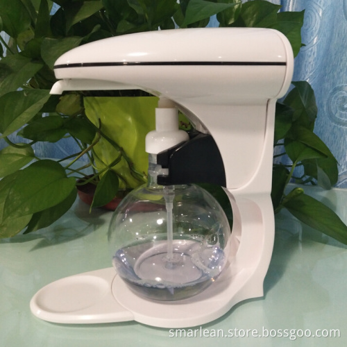 reception desktop refillable adjustable dose motion activated hand disinfectant soap dispenser